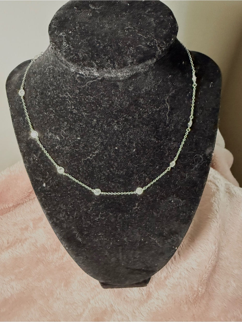 2.00 ct. t.w. Moissanite Station Necklace Sterling Silver